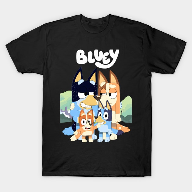 Bluey and Family Happy T-Shirt by Inspire Gift